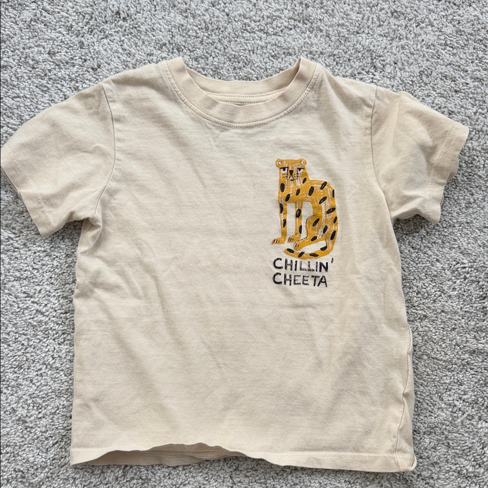 H&M Chillin' Cheetah Kids T-Shirt - Tan, 3T
